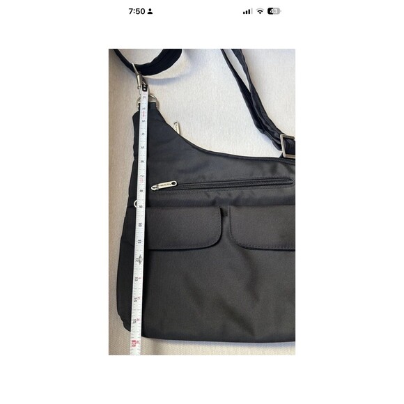 Travelon Black Anti Theft Crossbody Bag Lightweight Travel Everyday Purse EUC - Picture 5 of 6